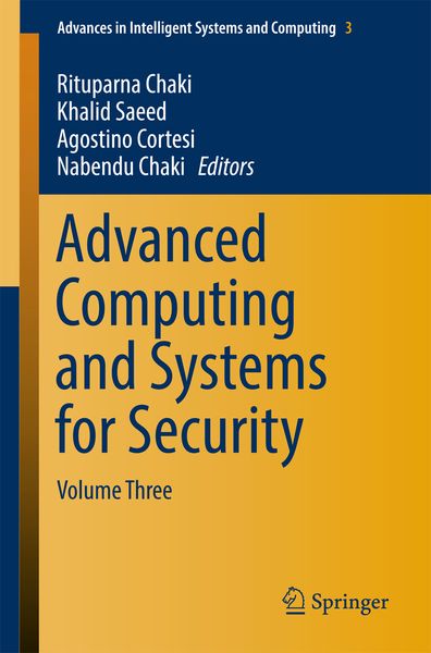 Produktbild: Advanced Computing and Systems for Security