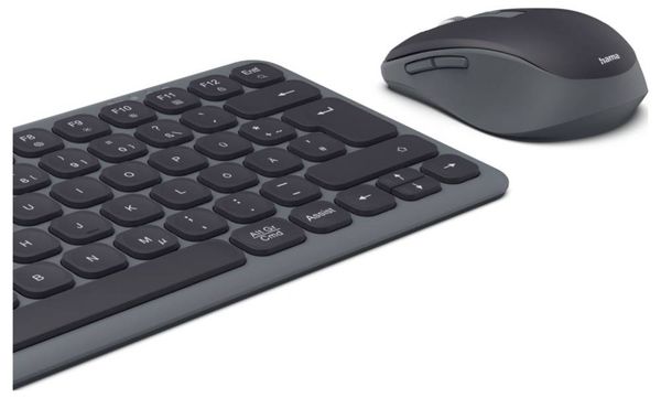 Produktbild: Hama WKM-500 Bluetooth&reg; Tastatur, Maus-Set Deutsch, QWERTZ Schwarz