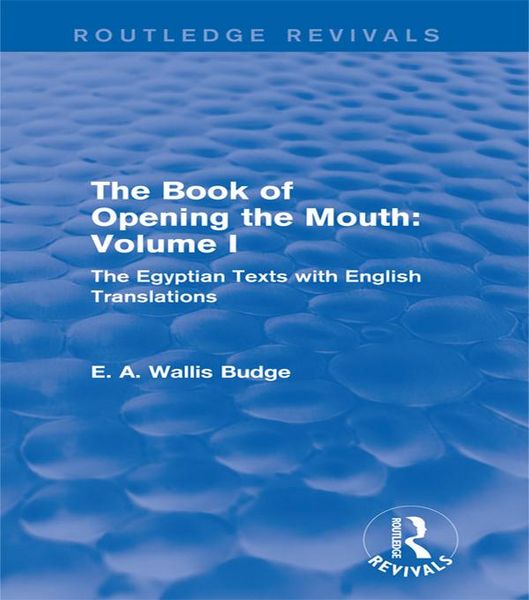Produktbild: The Book of Opening the Mouth: Vol. I (Routledge Revivals)