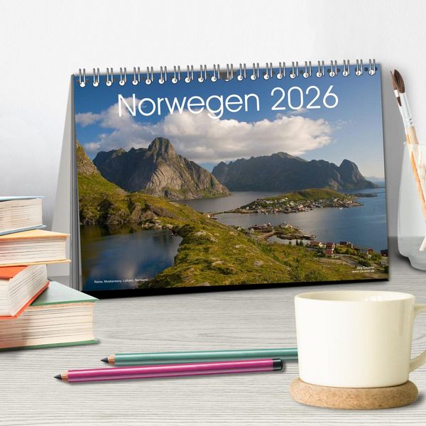 Produktbild: Norwegen (Tischkalender 2026 DIN A5 quer), CALVENDO Monatskalender