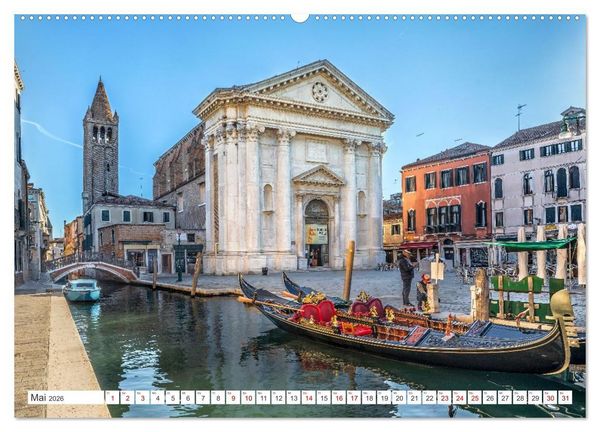 Produktbild: Venedig - Impressionen aus der Serenissima (hochwertiger Premium Wandkalender 2026 DIN A2 quer), Kunstdruck in Hochglanz