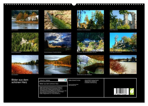 Produktbild: Bilder aus dem sch&ouml;nen Harz (hochwertiger Premium Wandkalender 2026 DIN A2 quer), Kunstdruck in Hochglanz