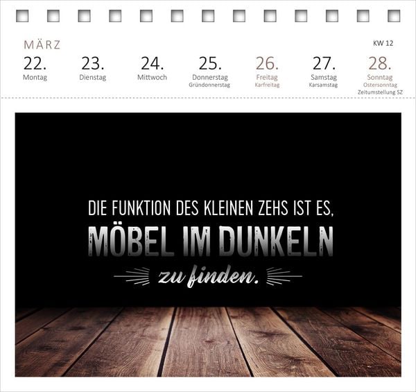 Produktbild: Postkartenkalender Meine Schokoladenseite hab ich aufgegessen. 2027