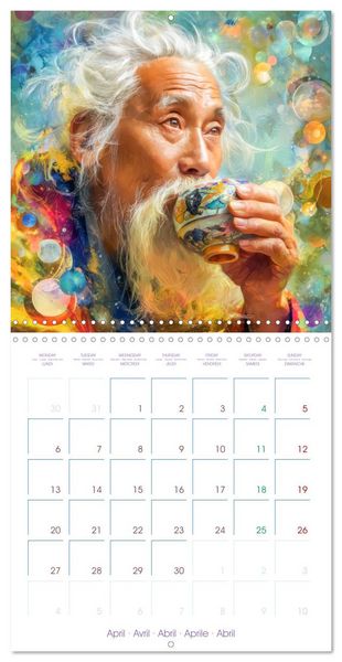 Produktbild: A cup of coffee - Is when happiness begins (Wall Calendar 2026 12 &times; 12 Inch) CALVENDO 12 Month Wall Calendar