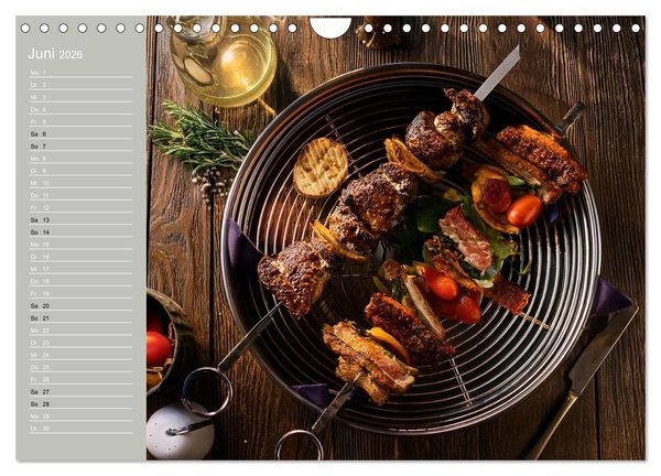 Produktbild: Der Grillkalender f&uuml;r echte M&auml;nner (Wandkalender 2026 DIN A4 quer), CALVENDO Monatskalender