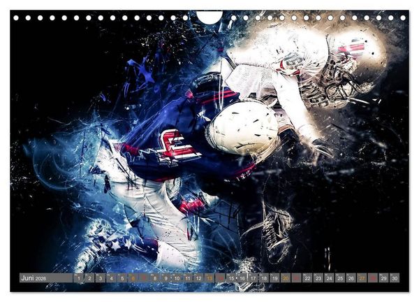 Produktbild: American Football - so cool (Wandkalender 2026 DIN A4 quer), CALVENDO Monatskalender