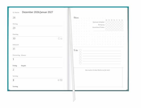 Produktbild: Kalenderbuch A6 blau 2027