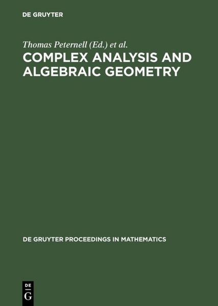 Produktbild: Complex Analysis and Algebraic Geometry