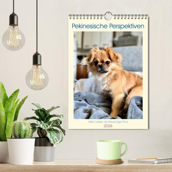Produktbild: Pekinesische Perspektiven - Mein Leben als flauschige Diva (Wandkalender 2026 DIN A4 hoch), CALVENDO Monatskalender