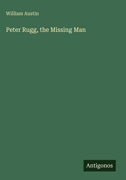 Produktbild: Peter Rugg, the Missing Man