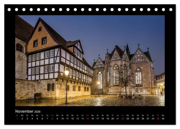 Produktbild: BRAUNSCHWEIG - Abendliche Impressionen (Tischkalender 2026 DIN A5 quer), CALVENDO Monatskalender