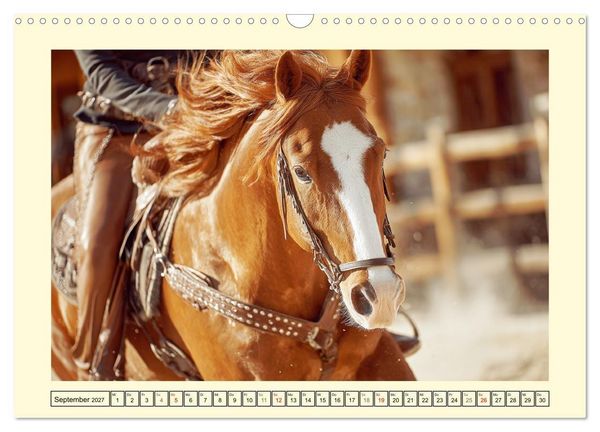 Produktbild: Pferdesport Impressionen. Eleganz, Kraft und Vertrauen (Wandkalender 2027 DIN A3 quer), CALVENDO Monatskalender