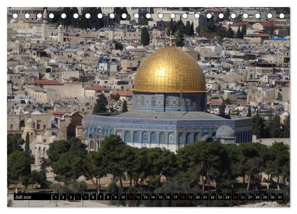 Produktbild: Jerusalem - die Goldene Stadt (Tischkalender 2026 DIN A5 quer), CALVENDO Monatskalender