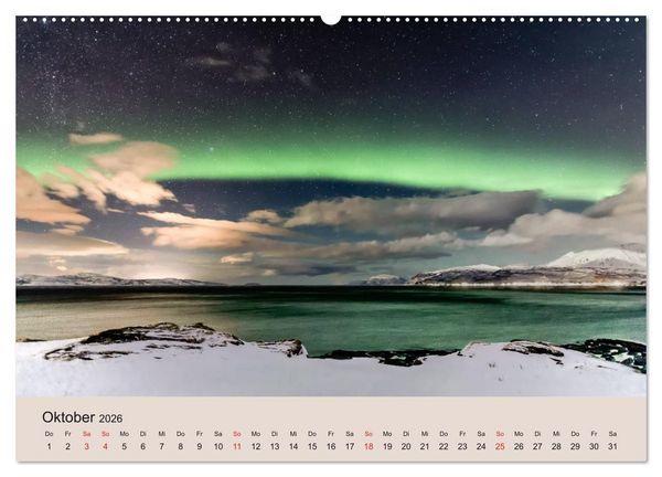 Produktbild: Norwegen - Mythos Nordlichter (Wandkalender 2026 DIN A2 quer), CALVENDO Monatskalender
