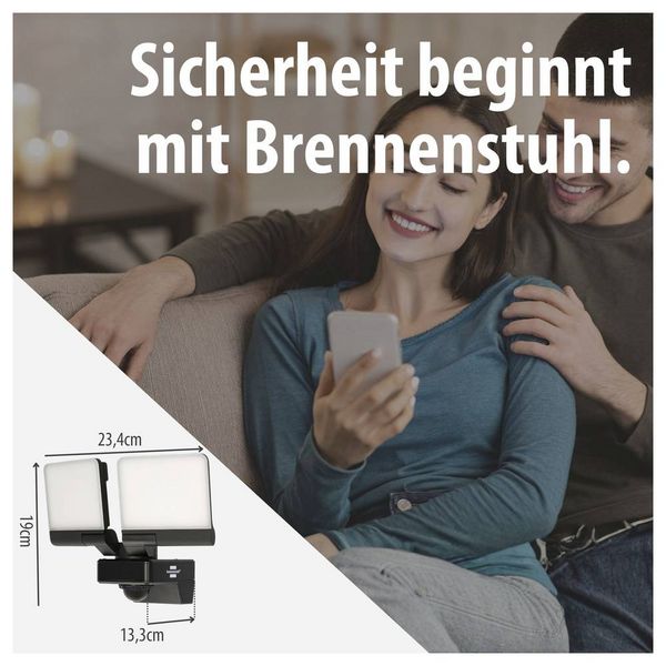 Produktbild: Brennenstuhl brennenstuhl&reg;Connect 1179060020 LED-Au&szlig;enstrahler 36W Leuchtfarben: Wei&szlig;