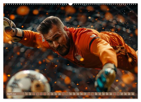 Produktbild: Fu&szlig;ball - Dynamik am Ball (hochwertiger Premium Wandkalender 2026 DIN A2 quer), Kunstdruck in Hochglanz