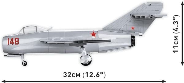 Produktbild: COBI Historical Collection 2416 - MiG-15 Fagot, D&uuml;senj&auml;ger, Korean War, 504 Klemmbausteine, 1 Figur