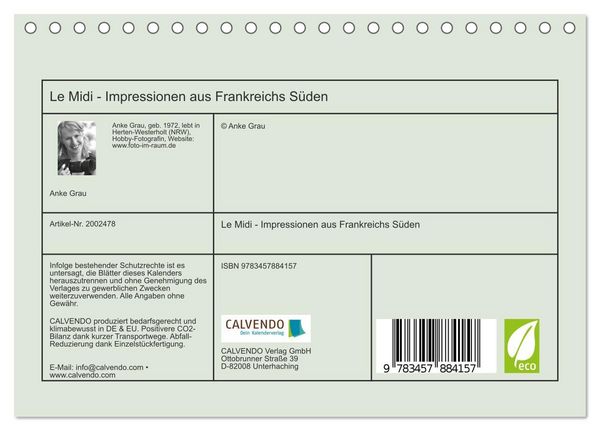 Produktbild: Le Midi - Impressionen aus Frankreichs S&uuml;den (Tischkalender 2026 DIN A5 quer), CALVENDO Monatskalender