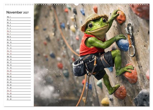 Produktbild: Sportfrosch (hochwertiger Premium Wandkalender 2027 DIN A2 quer), Kunstdruck in Hochglanz