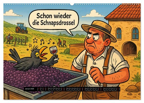 Produktbild: Tierischer Berufsalltag (hochwertiger Premium Wandkalender 2026 DIN A2 quer), Kunstdruck in Hochglanz