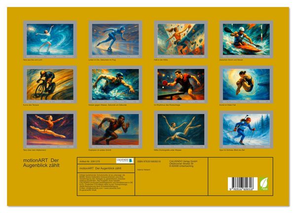 Produktbild: motionART Der Augenblick z&auml;hlt (Wandkalender 2026 DIN A3 quer), CALVENDO Monatskalender