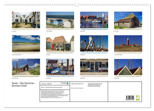 Produktbild: Texel - Die Sommer-Sonnen-Insel (Wandkalender 2026 DIN A2 quer), CALVENDO Monatskalender