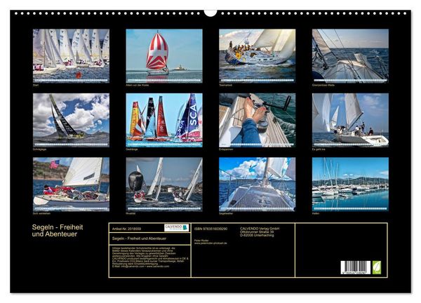 Produktbild: Segeln - Freiheit und Abenteuer (Wandkalender 2026 DIN A2 quer), CALVENDO Monatskalender
