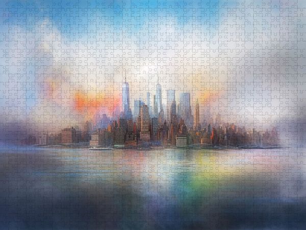 Produktbild: CALVENDO Puzzle Bunte Stadt | 2000 Teile Lege-Gr&ouml;&szlig;e 90x67cm Foto-Puzzle f&uuml;r gl&uuml;ckliche Stunden
