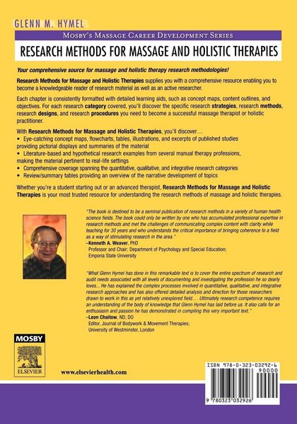 Produktbild: LIC - Research Methods for Massage and Holistic Therapies