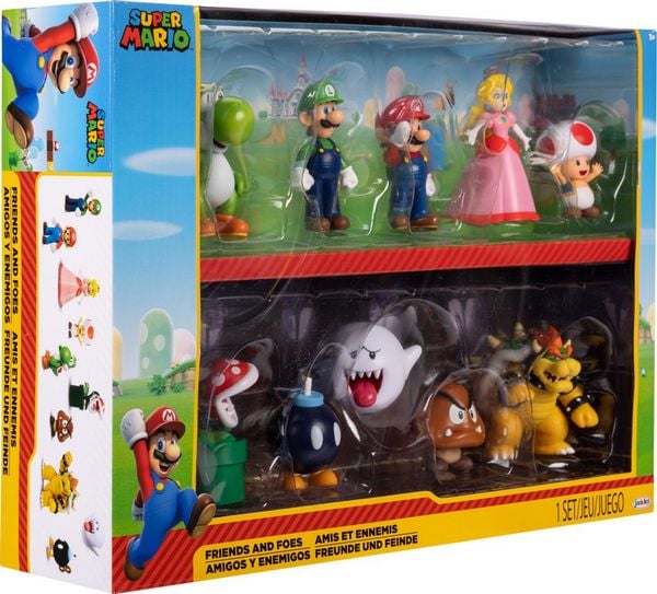 Produktbild: Nintendo Super Mario Figuren 10er Set Freunde und Feinde, 6,5 cm