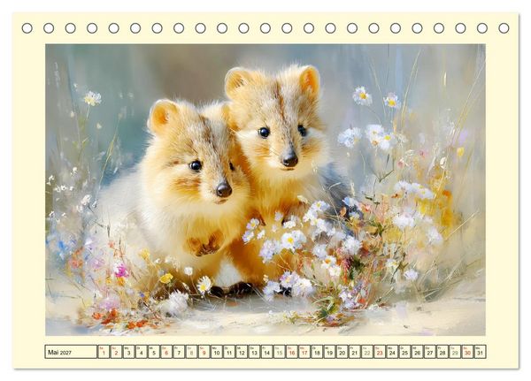 Produktbild: Quokkas. Kleine Gl&uuml;cksboten von Rottnest Island (Tischkalender 2027 DIN A5 quer), CALVENDO Monatskalender