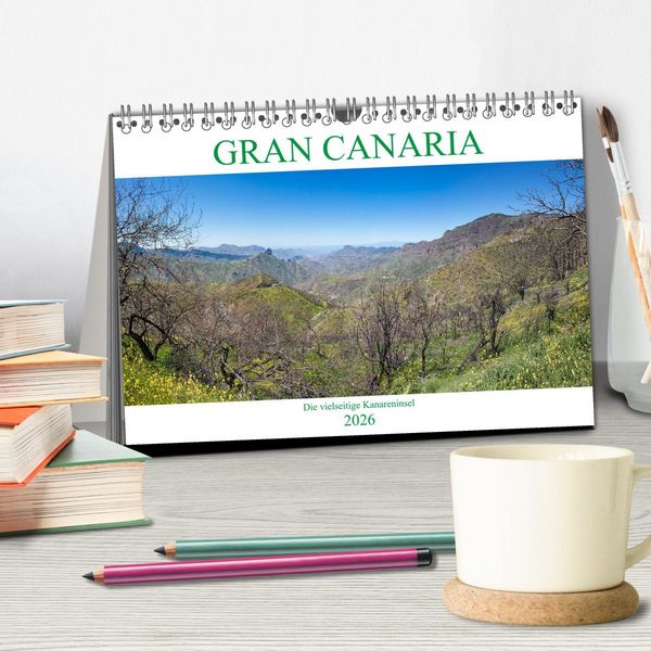 Produktbild: Gran Canaria - Die vielseitige Kanareninsel (Tischkalender 2026 DIN A5 quer), CALVENDO Monatskalender