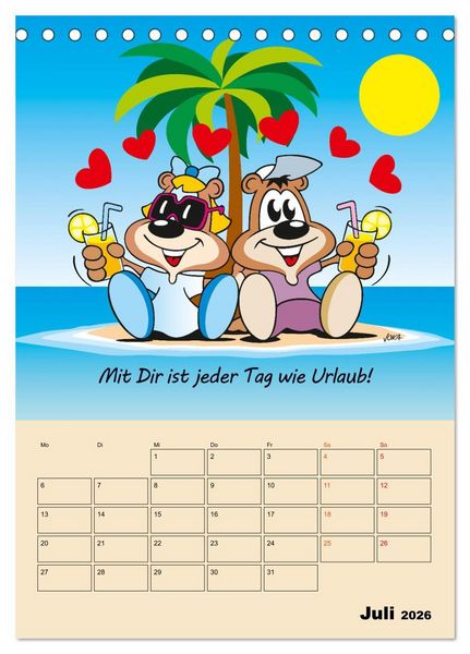 Produktbild: Ein Jahr mit Dir! (Tischkalender 2026 DIN A5 hoch), CALVENDO Monatskalender