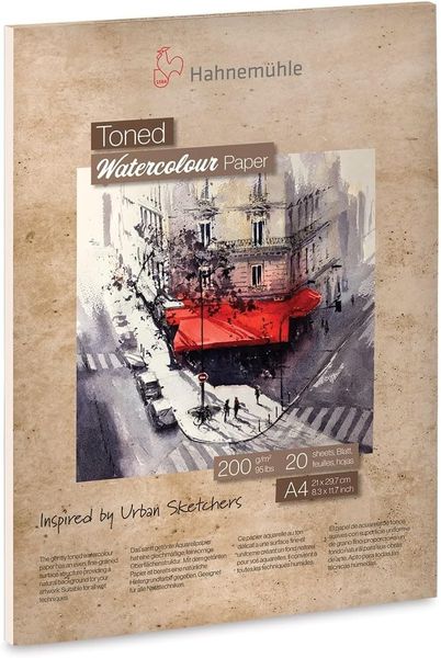 Produktbild: Hahnem&uuml;hle Papier Toned Watercolour Paper, DIN A4, 200 g/m&sup2;