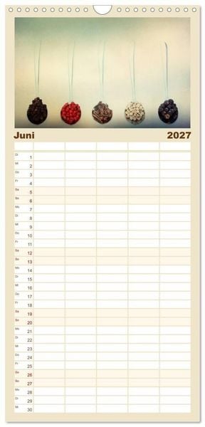 Produktbild: Familienplaner 2027 - Der K&uuml;chenkalender mit 5 Spalten (Wandkalender, 21 x 45 cm) CALVENDO
