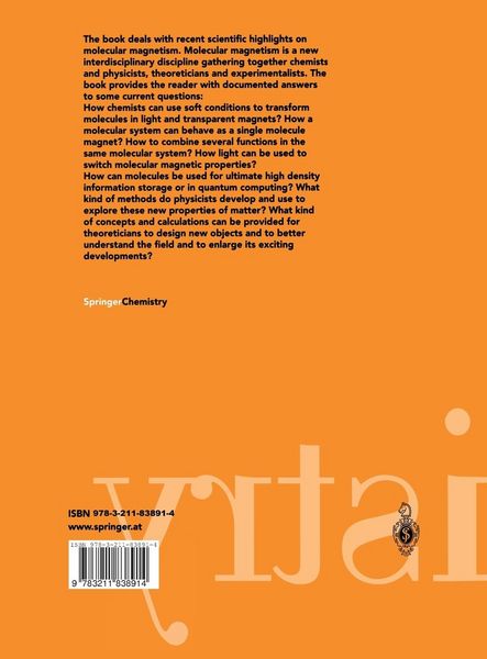 Produktbild: Molecular Magnets Recent Highlights