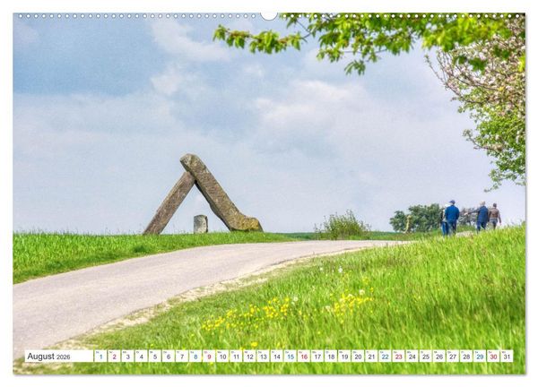 Produktbild: Steine an der Grenze - Wanderbare Kunst (hochwertiger Premium Wandkalender 2026 DIN A2 quer), Kunstdruck in Hochglanz