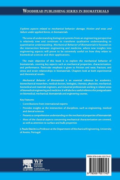 Produktbild: Mechanical Behavior of Biomaterials