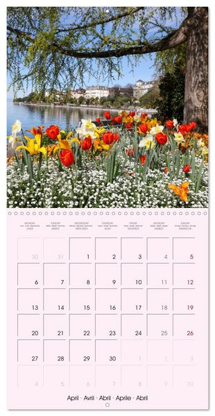 Produktbild: Evasion &agrave; Montreux (Calendrier mural carr&eacute; 2026 30x30 cm) Calendrier double avec une page pour vos prises de notes