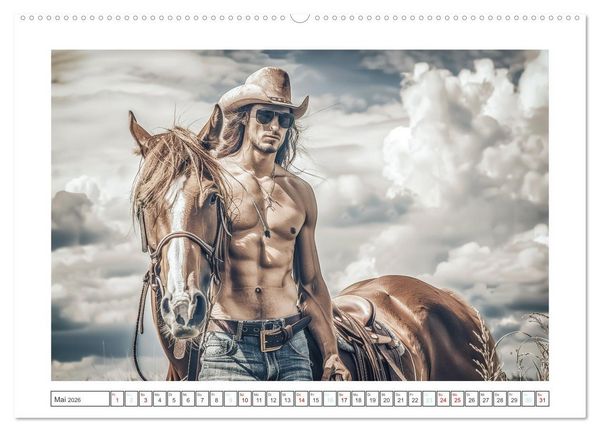 Produktbild: Im Bann des Cowboys (Wandkalender 2026 DIN A2 quer), CALVENDO Monatskalender