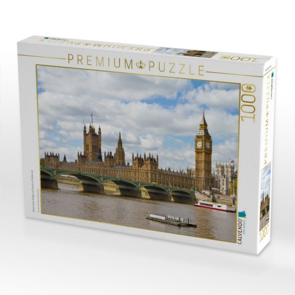 Produktbild: CALVENDO Puzzle Westminster Bridge und Houses of Parliament | 1000 Teile Lege-Gr&ouml;&szlig;e 64x48cm Foto-Puzzle f&uuml;r gl&uuml;ckliche Stunden