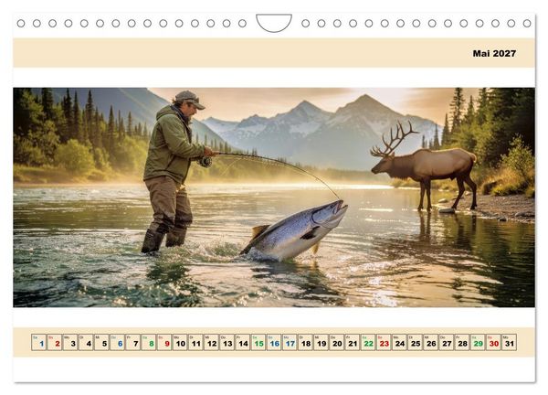 Produktbild: Alaska - Angeln auf Lachs - Panorama (Wandkalender 2027 DIN A4 quer), CALVENDO Monatskalender