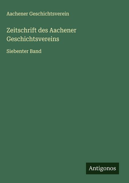 Produktbild: Zeitschrift des Aachener Geschichtsvereins