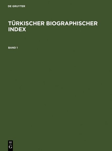 Produktbild: T&uuml;rkischer Biographischer Index