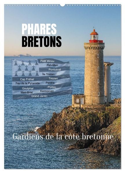 Produktbild: Phares Bretons Gardiens de la c&ocirc;te bretonne (Calendrier mural 2026 DIN A2 horizontal), CALVENDO calendrier mensuel
