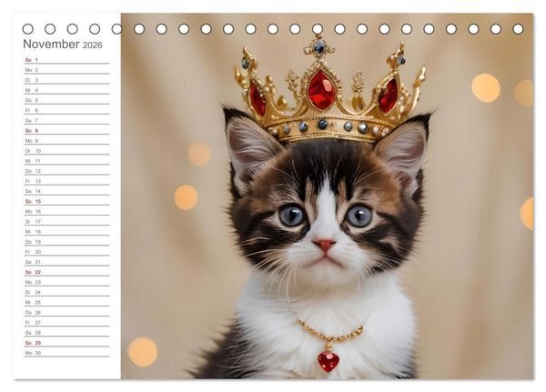 Produktbild: Herzensk&ouml;nige - KI Geburtstagskalender f&uuml;r unsere Bediensteten (Tischkalender 2026 DIN A5 quer), CALVENDO Monatskalender