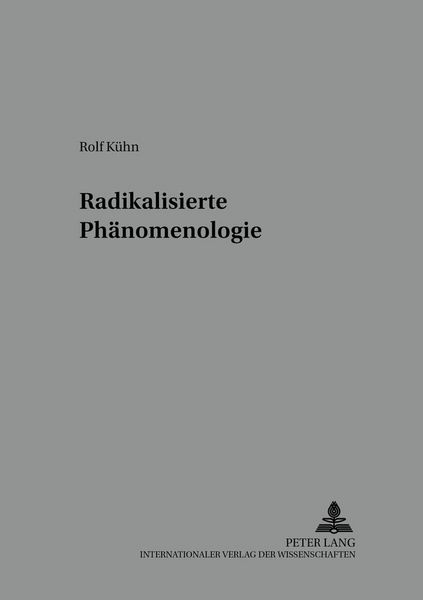 Produktbild: Radikalisierte Ph&auml;nomenologie
