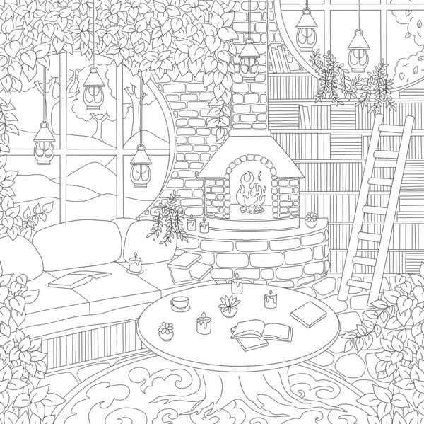 Produktbild: Cozy Bookshops Colouring Bk Pb