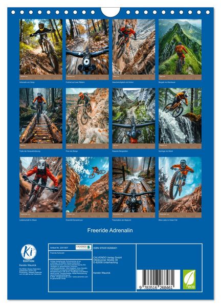 Produktbild: Freeride Adrenalin (Wandkalender 2026 DIN A4 hoch), CALVENDO Monatskalender
