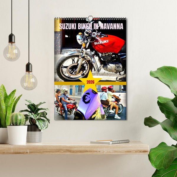 Produktbild: SUZUKI BIKER IN HAVANNA (Wandkalender 2026 DIN A3 hoch), CALVENDO Monatskalender